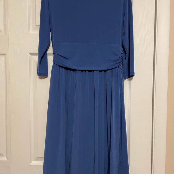 Chadwick’s Shape Blue Faux Wrap Dress - Size 14 - Picture 6 of 6